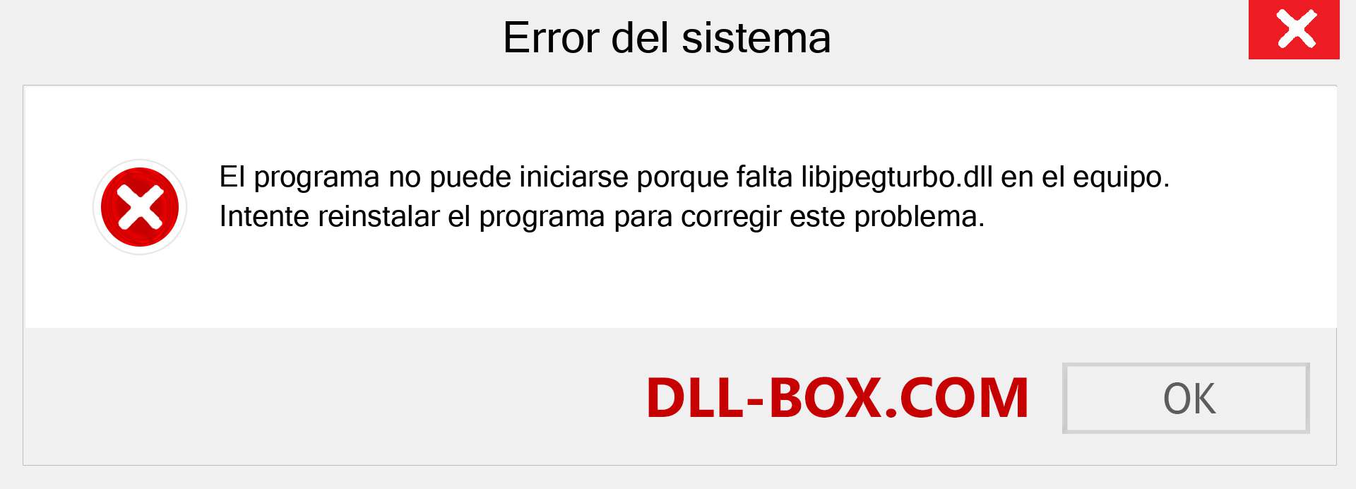 ¿Falta el archivo libjpegturbo.dll ?. Descargar para Windows 7, 8, 10 - Corregir libjpegturbo dll Missing Error en Windows, fotos, imágenes